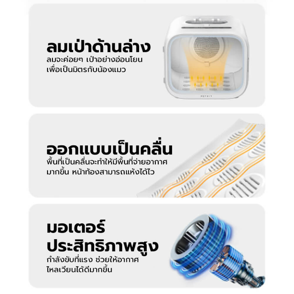 ตู้เป่าขนอัจฉริยะ PETKIT AIRSALON MAX ความจุ 60L รุ่น AIRSALON MAX PRO (UVC)_5